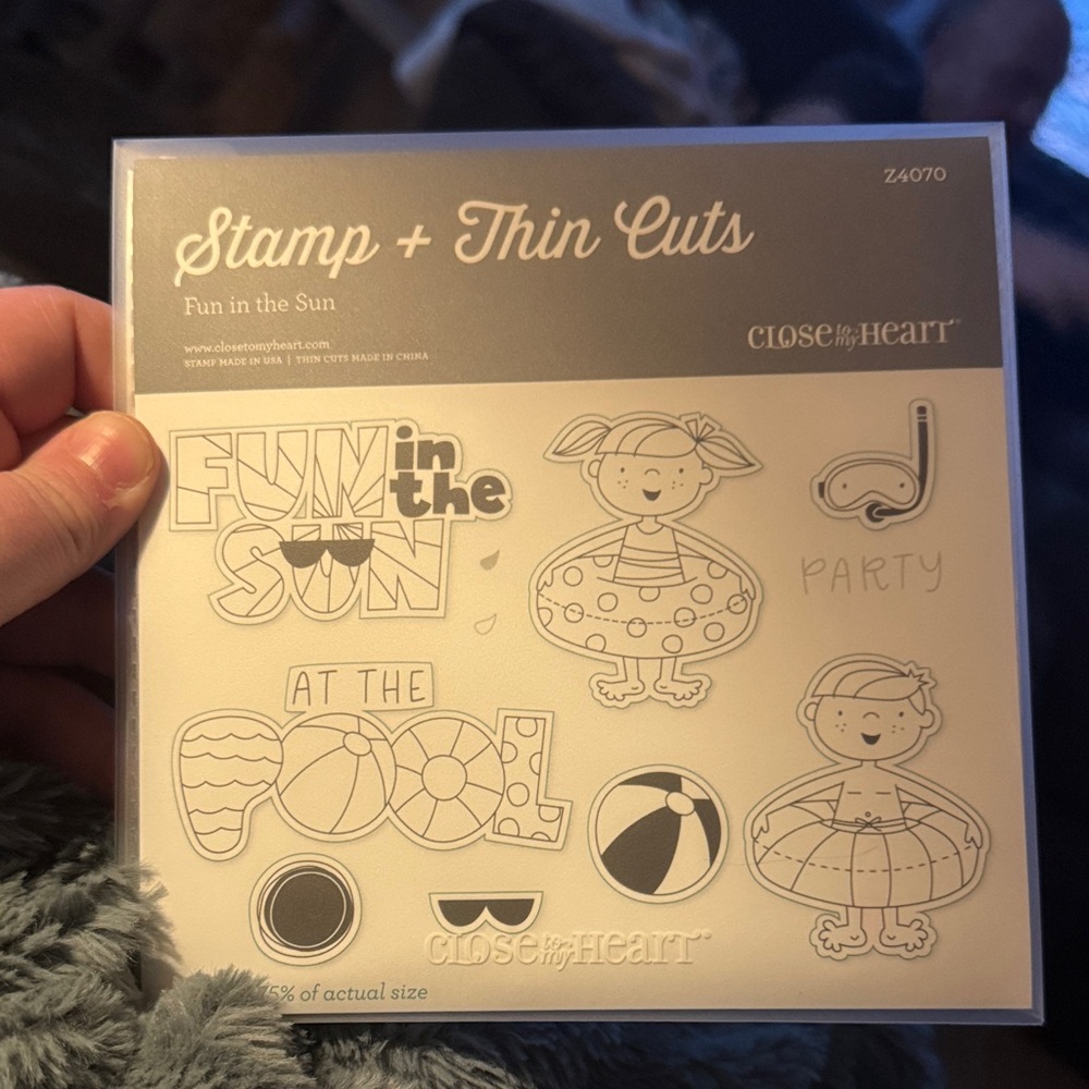 Close to My Heart 'Fun in the Sun' Clear Stamp Set - Translucent White